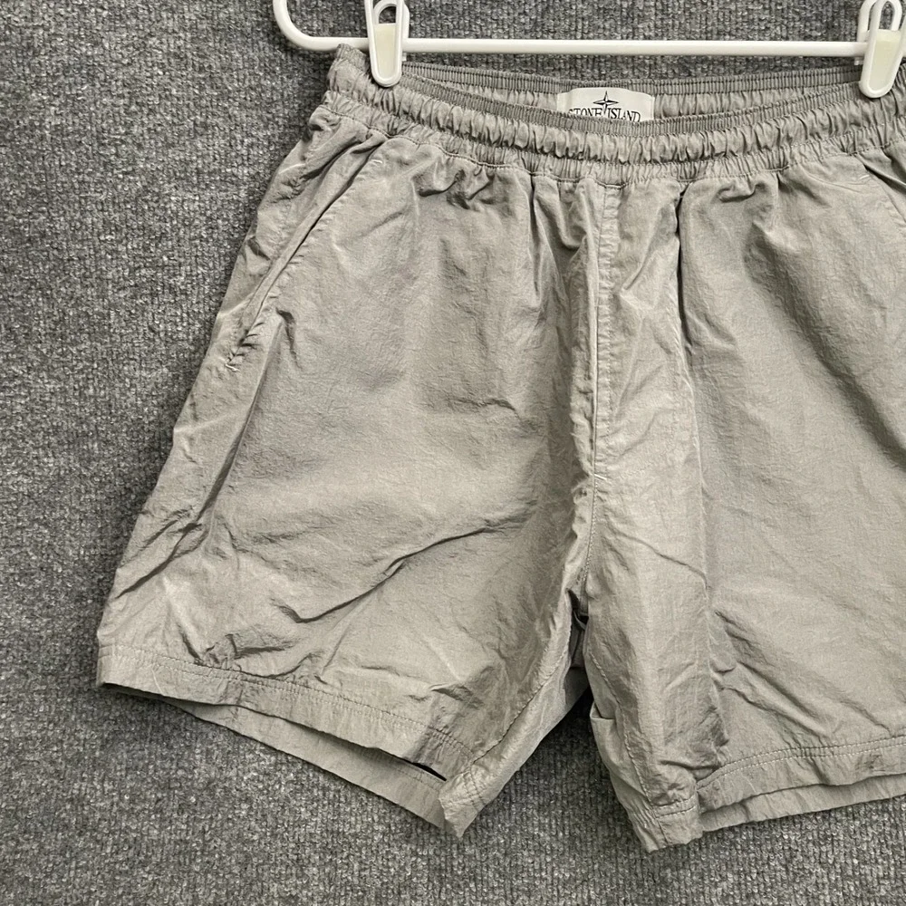 Stone Island Reflective Swim Shorts Mens Sz S Mesh Lining Compass